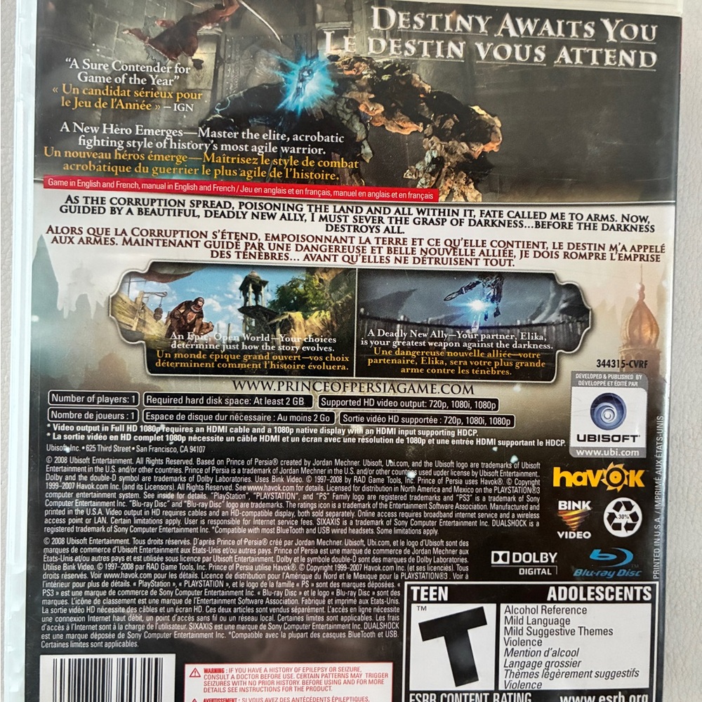 Prince of Persia (Sony PlayStation 3) PS3 CIB Complete Action Game tested - Picture 4 of 4